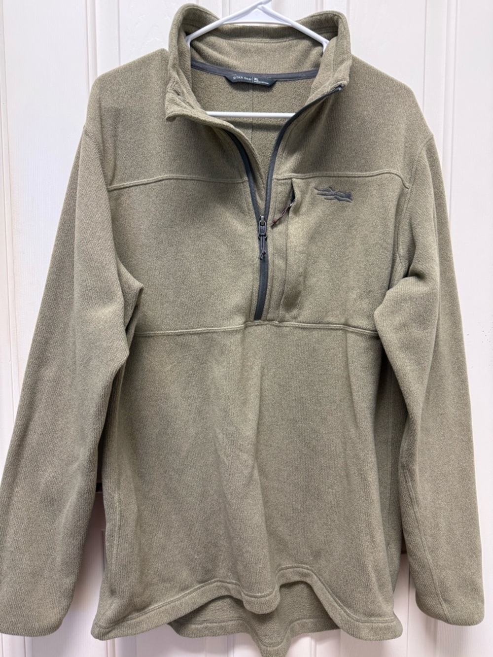 Olive Green Sitka Half-Zip Fleece Pullover